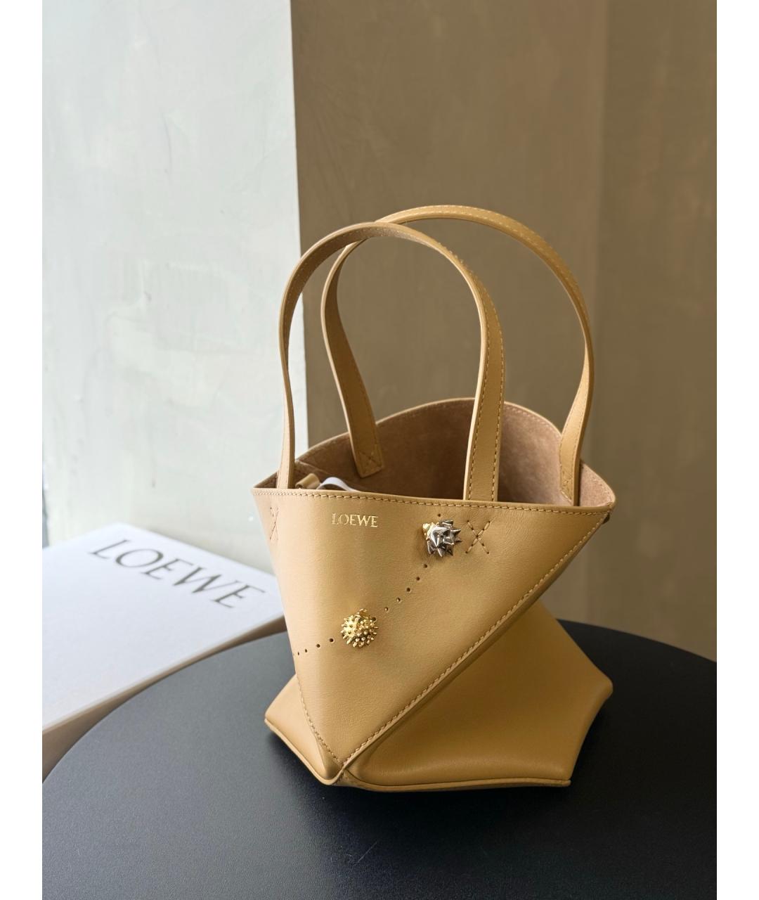 LOEWE Желтая кожаная сумка через плечо, фото 8