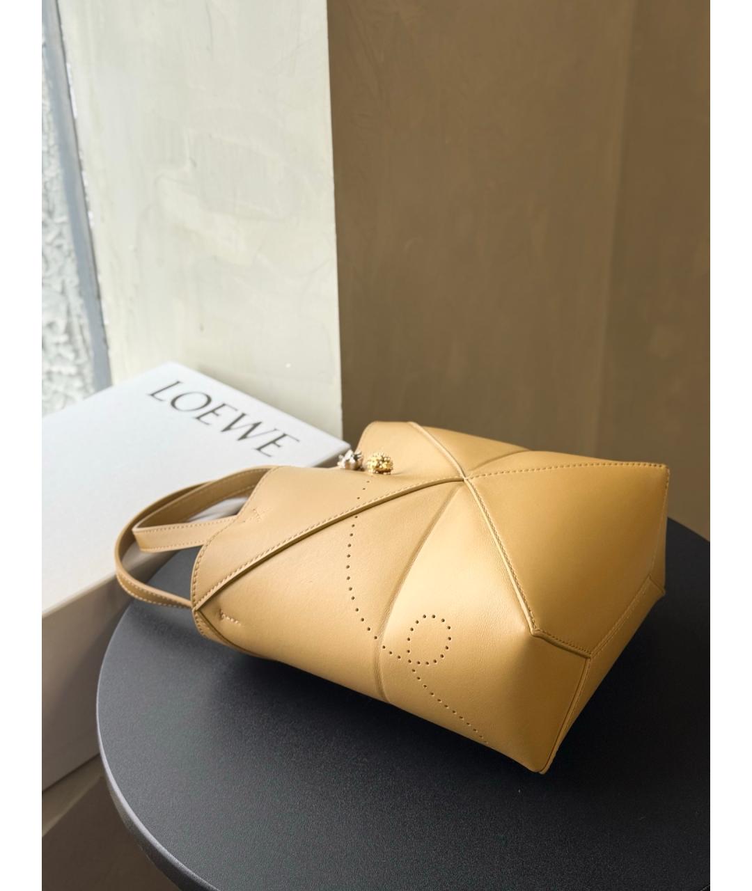 LOEWE Желтая кожаная сумка через плечо, фото 5