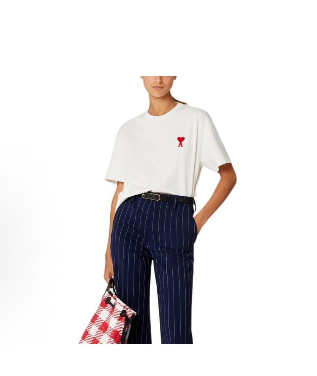 Ami Paris Белая хлопковая футболка, фото 2