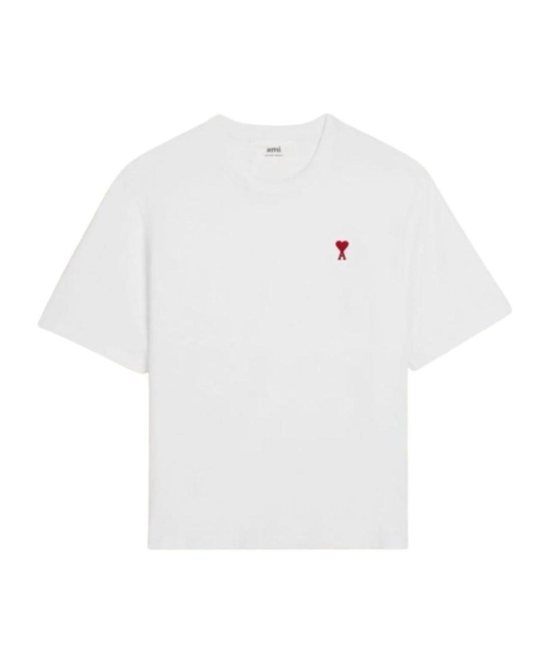 Ami Paris Белая хлопковая футболка, фото 1