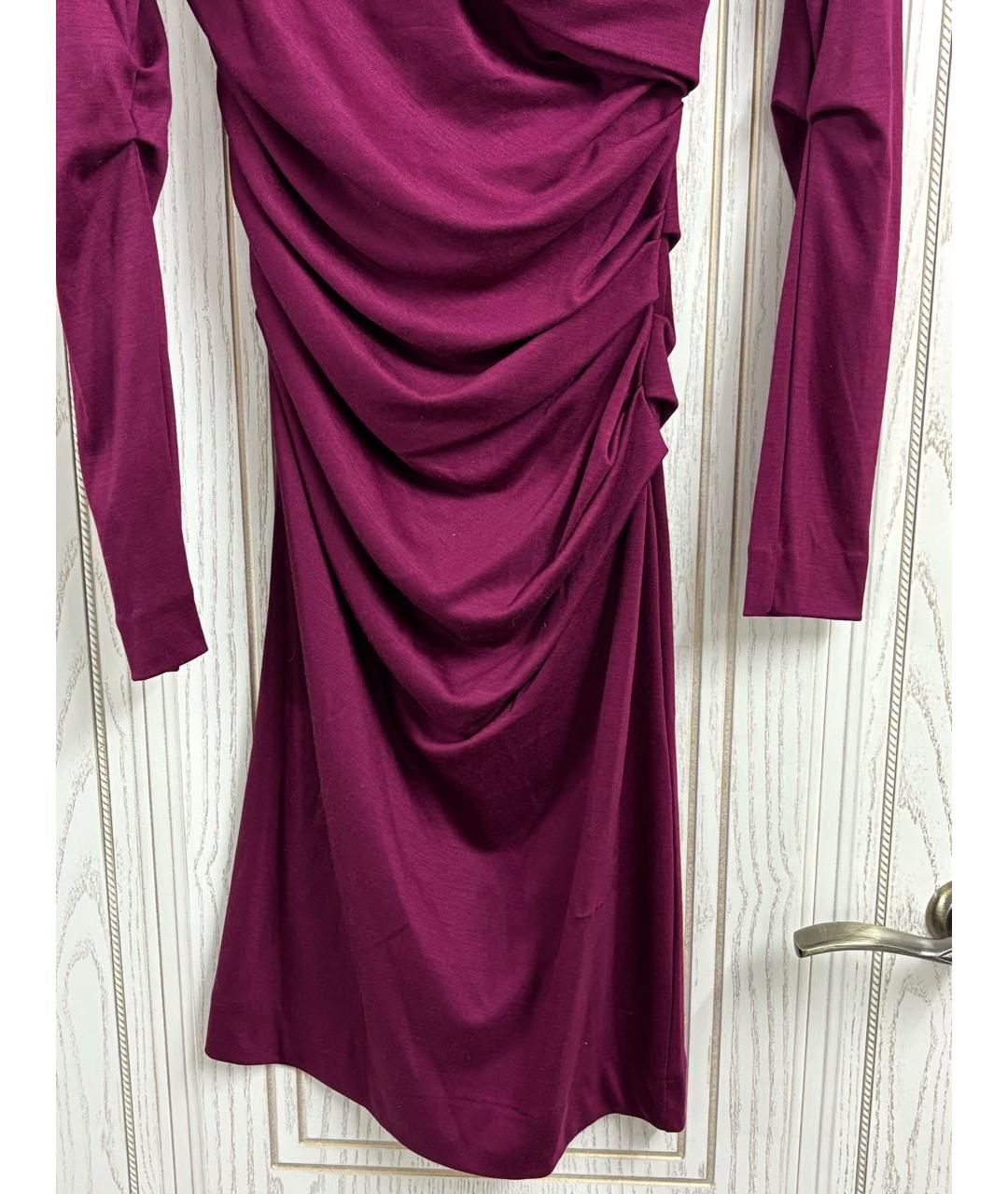 DIANE VON FURSTENBERG Бордовое вечернее платье, фото 4