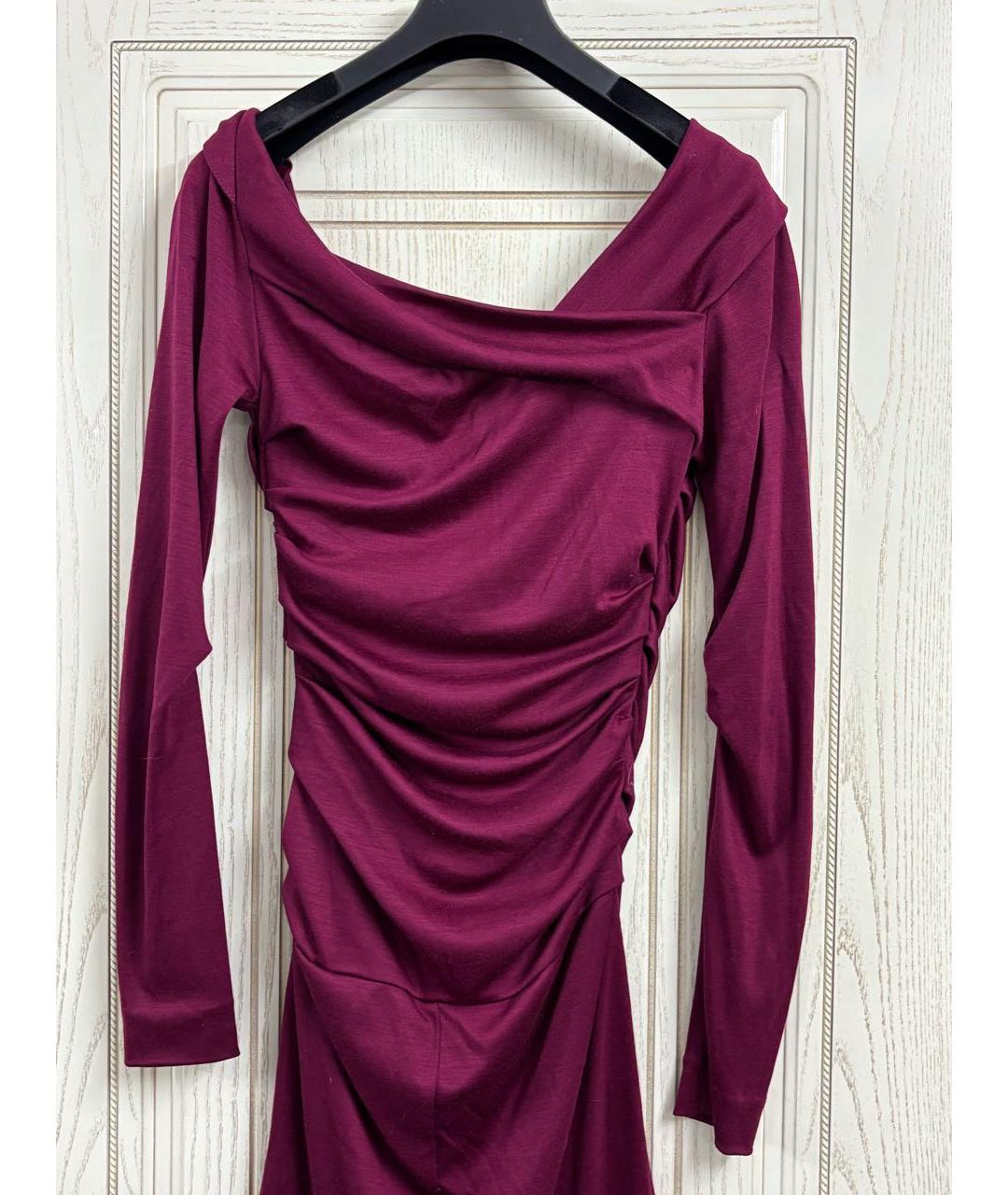 DIANE VON FURSTENBERG Бордовое вечернее платье, фото 8