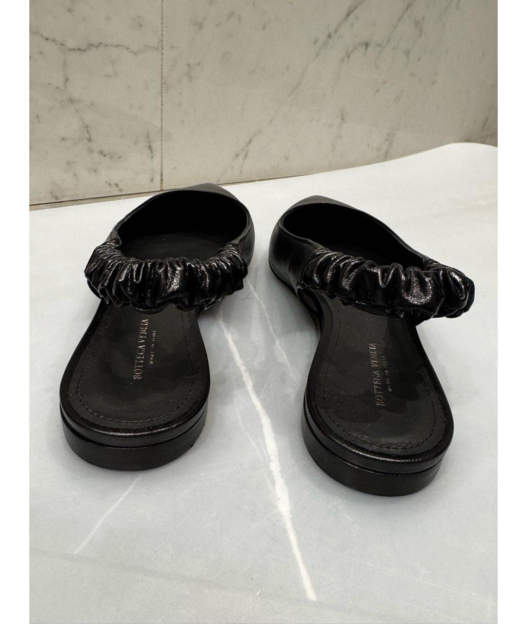 BOTTEGA VENETA Черные кожаные туфли, фото 4
