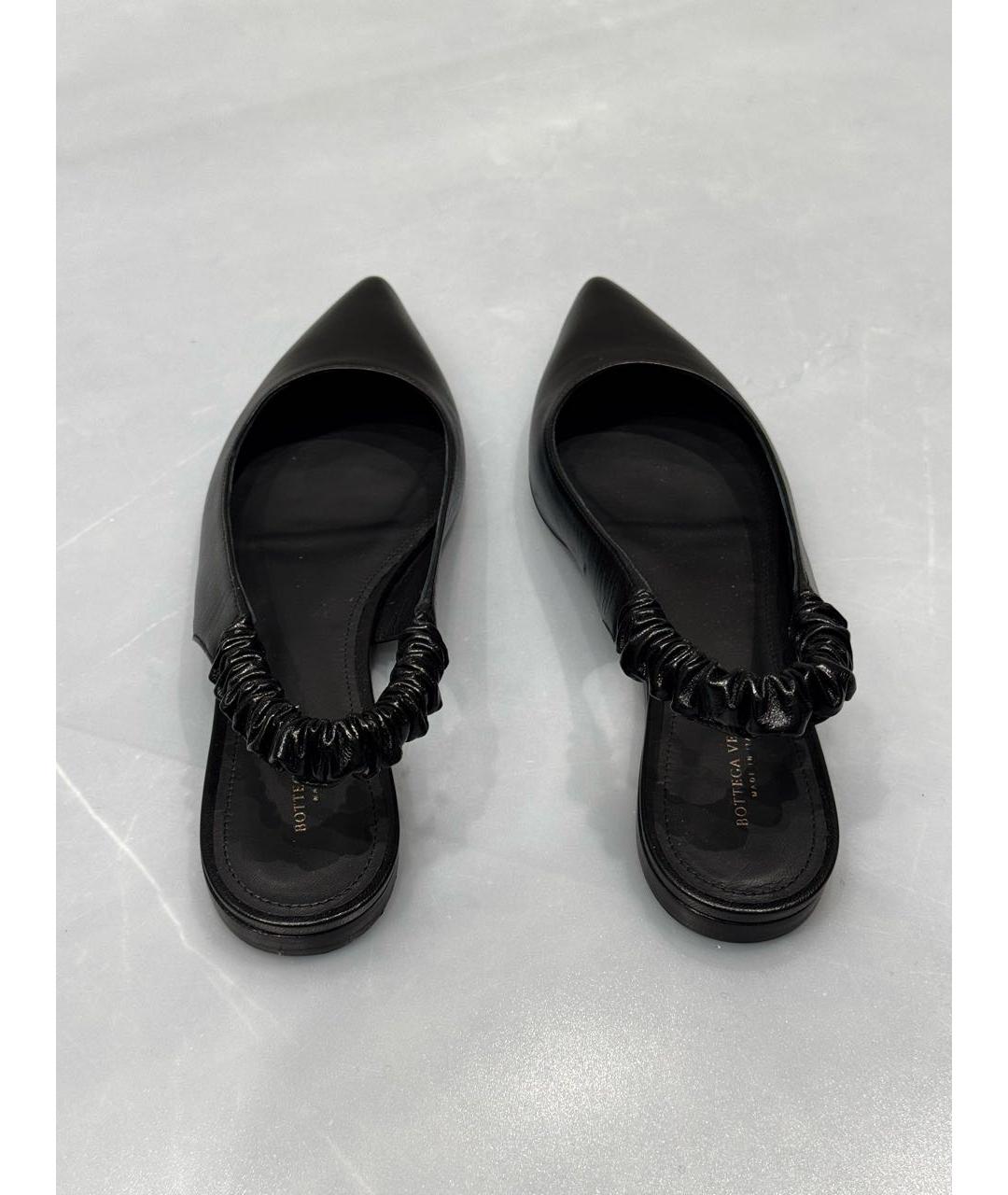 BOTTEGA VENETA Черные кожаные туфли, фото 3