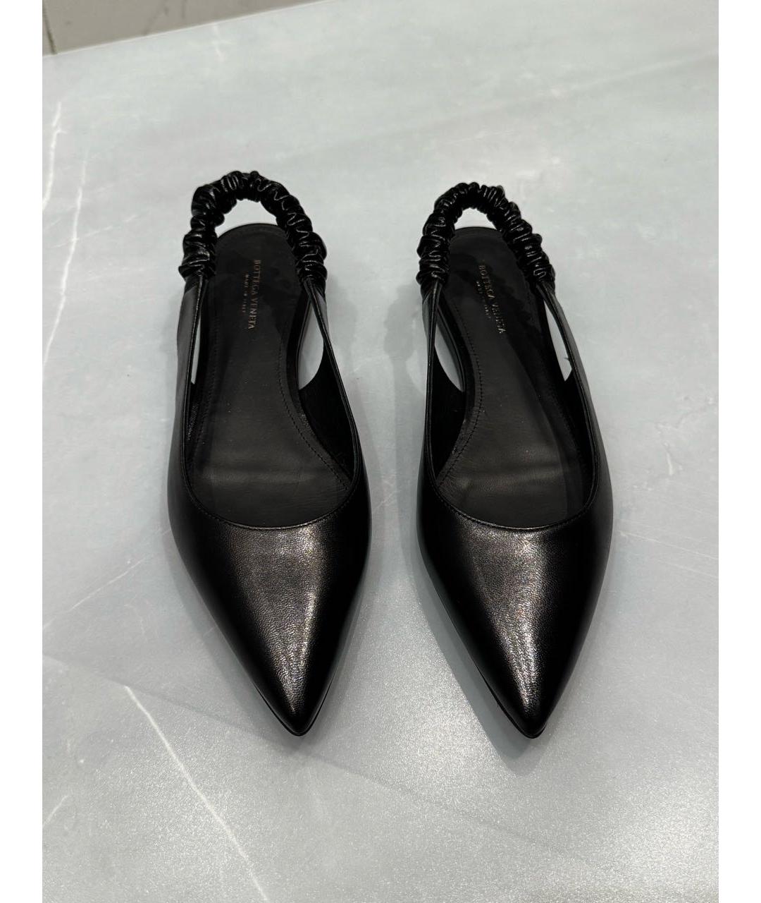 BOTTEGA VENETA Черные кожаные туфли, фото 2