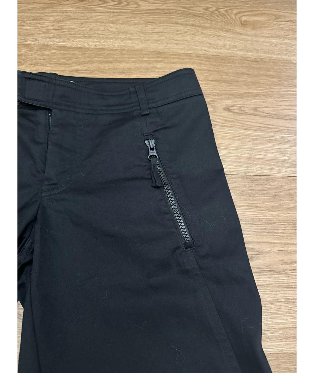 ARMANI EXCHANGE Черные хлопковые прямые брюки, фото 4