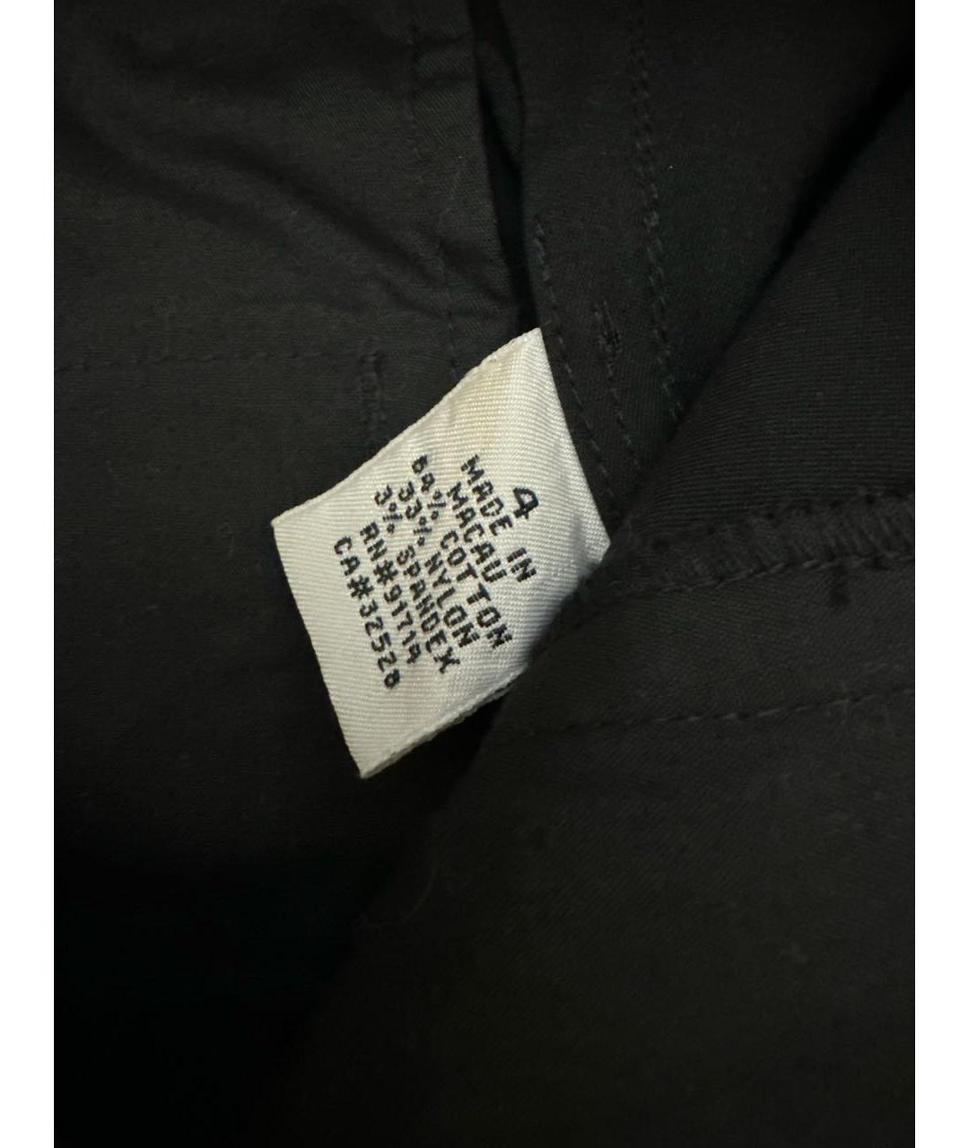 ARMANI EXCHANGE Черные хлопковые прямые брюки, фото 8