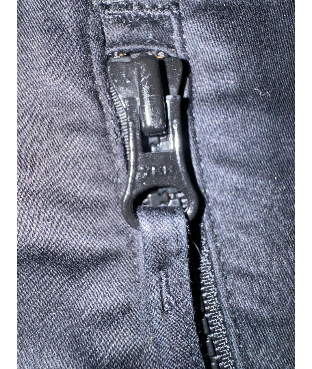 ARMANI EXCHANGE Черные хлопковые прямые брюки, фото 5