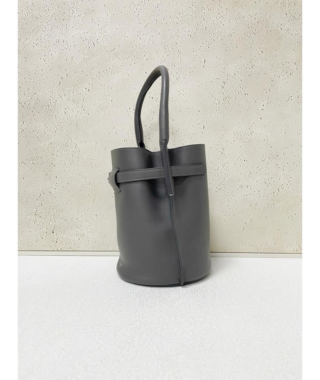 CELINE Серая кожаная сумка тоут, фото 4