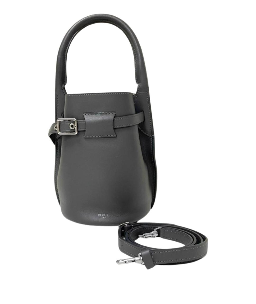 CELINE Серая кожаная сумка тоут, фото 1