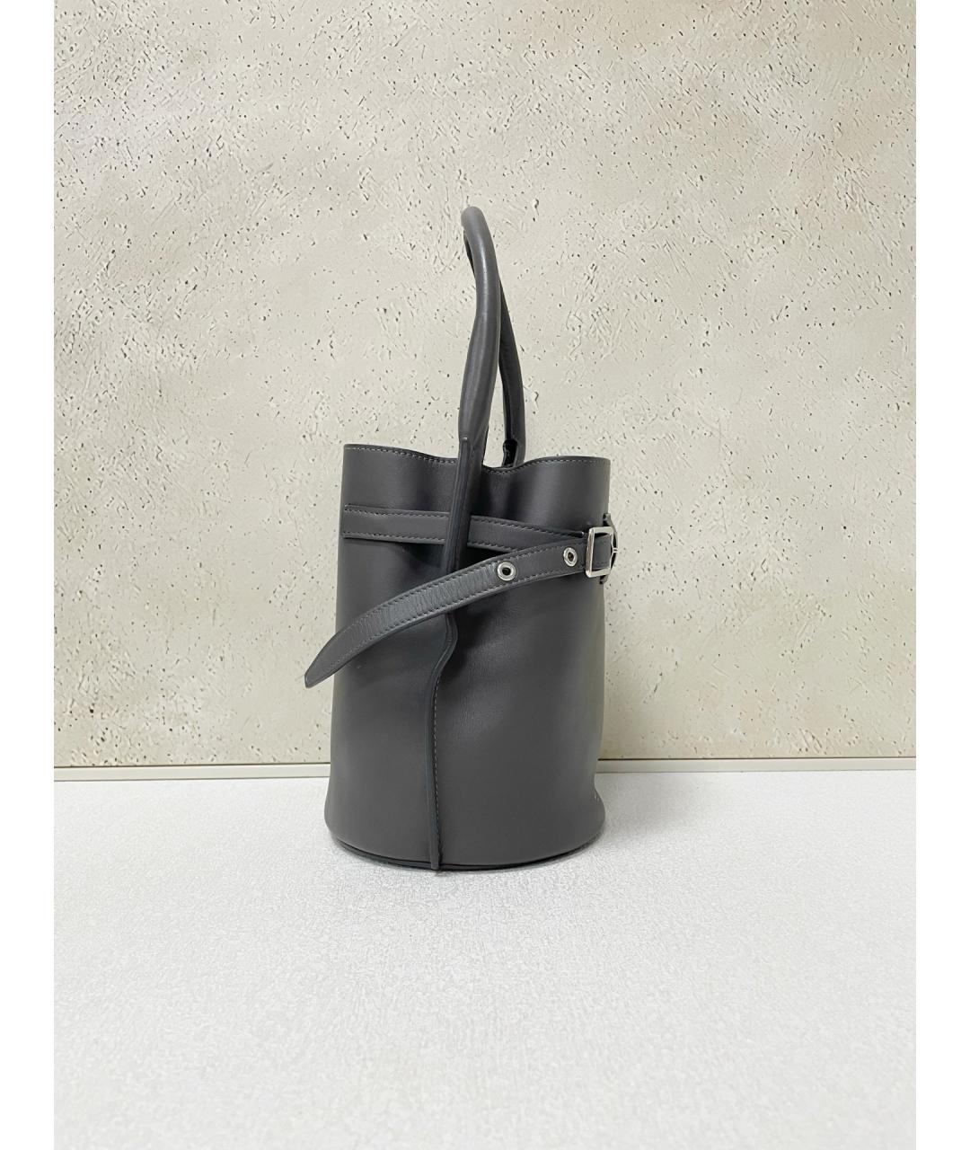 CELINE Серая кожаная сумка тоут, фото 3