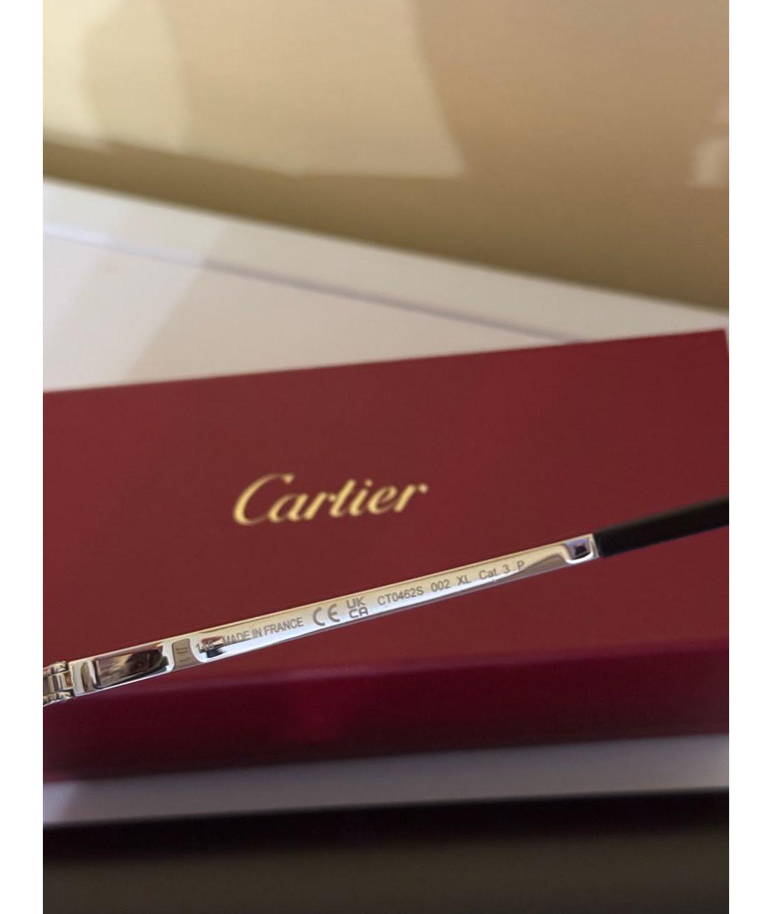 CARTIER Синие металлические солнцезащитные очки, фото 4