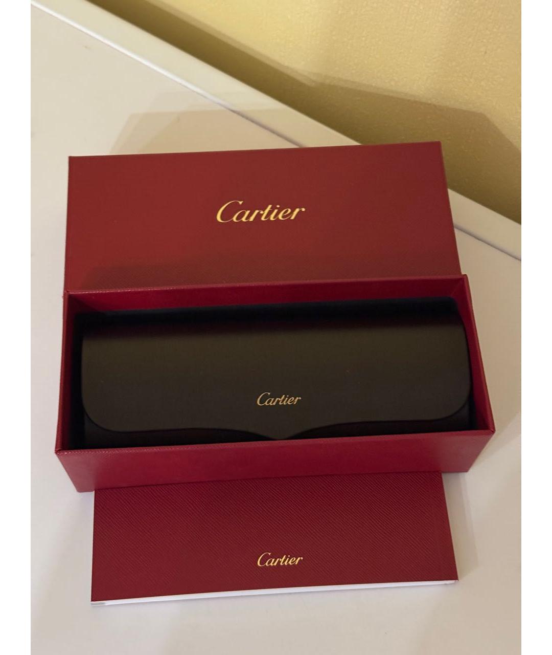 CARTIER Синие металлические солнцезащитные очки, фото 2