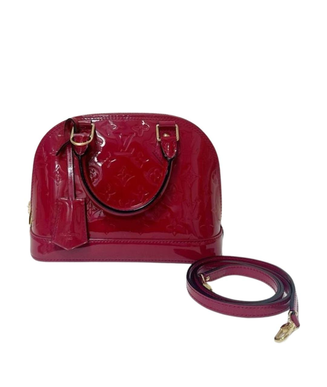 LOUIS VUITTON Красная сумка тоут из лакированной кожи, фото 1