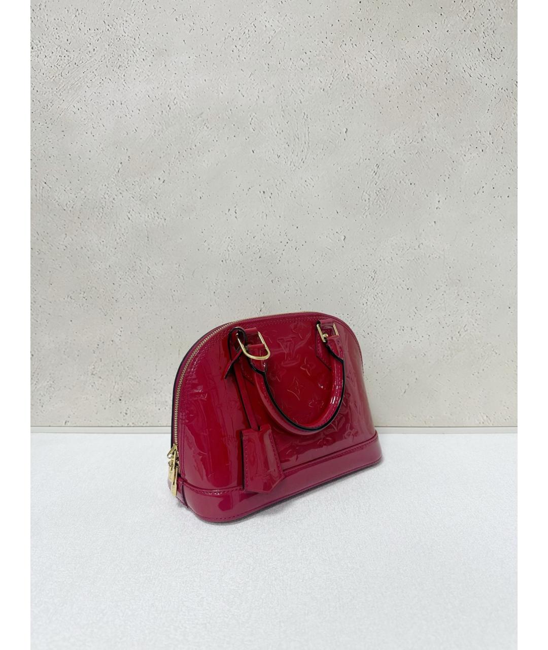 LOUIS VUITTON Красная сумка тоут из лакированной кожи, фото 4