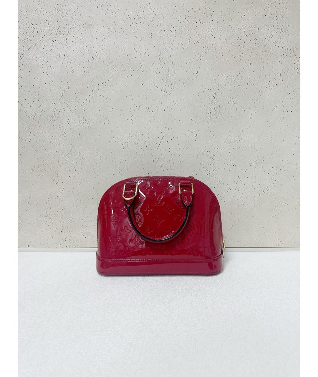 LOUIS VUITTON Красная сумка тоут из лакированной кожи, фото 2