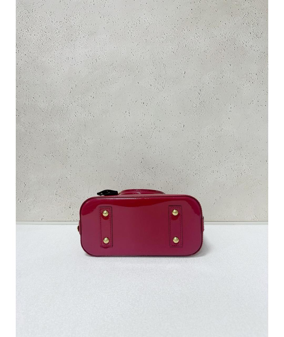 LOUIS VUITTON Красная сумка тоут из лакированной кожи, фото 5