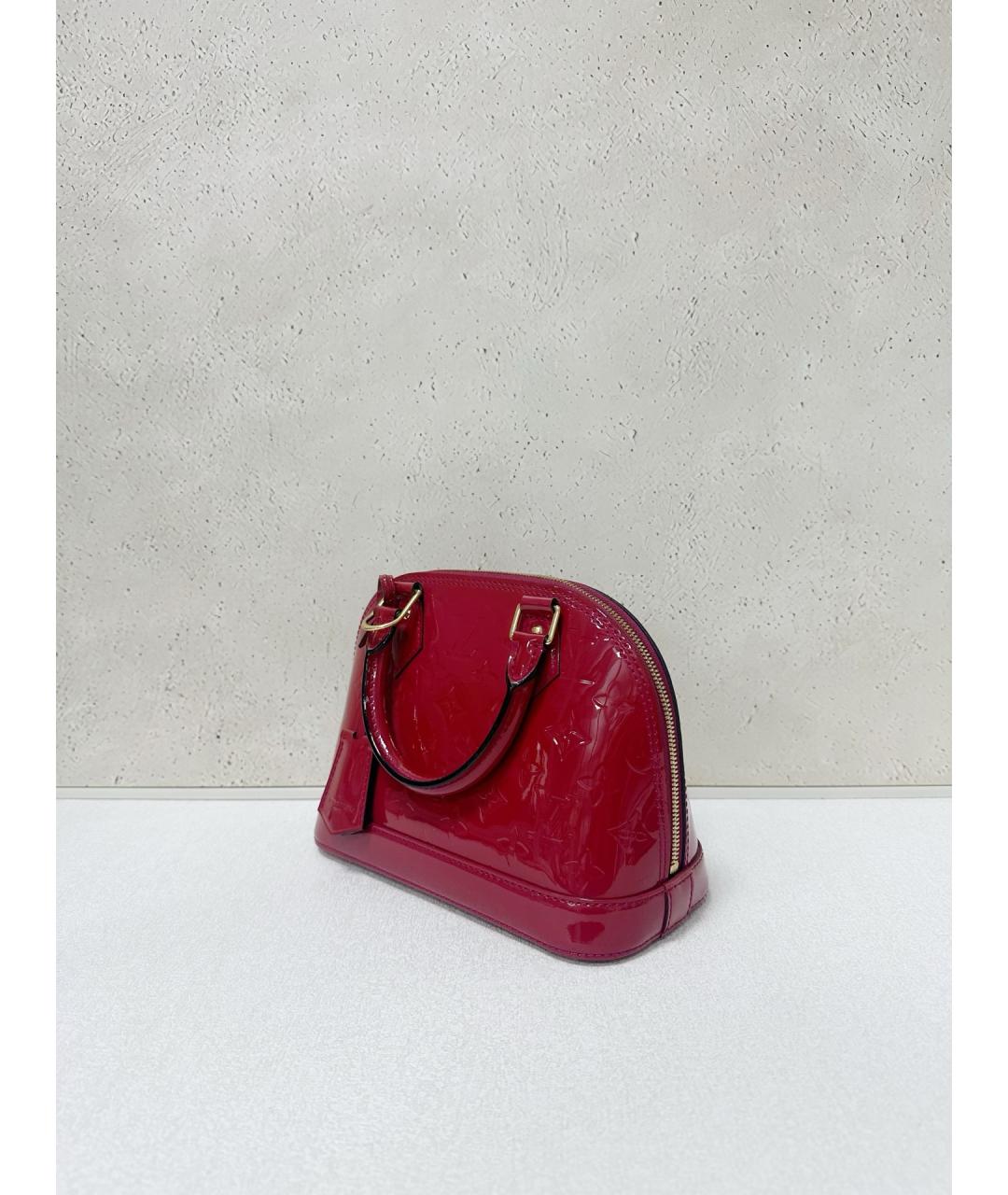 LOUIS VUITTON Красная сумка тоут из лакированной кожи, фото 3