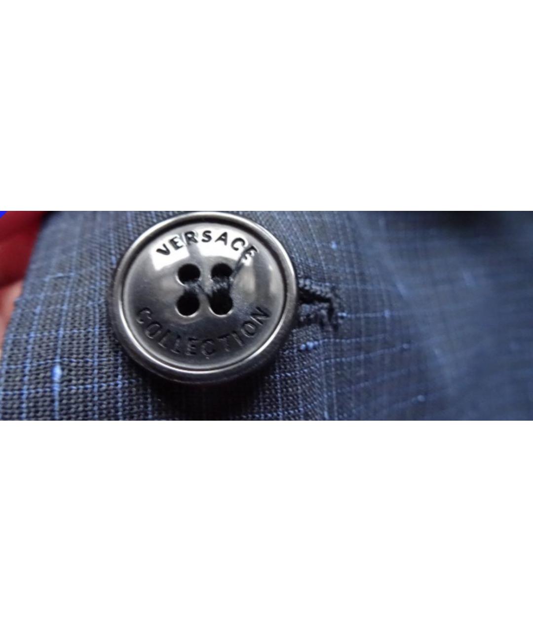 VERSACE COLLECTION Темно-синий жакет/пиджак, фото 5