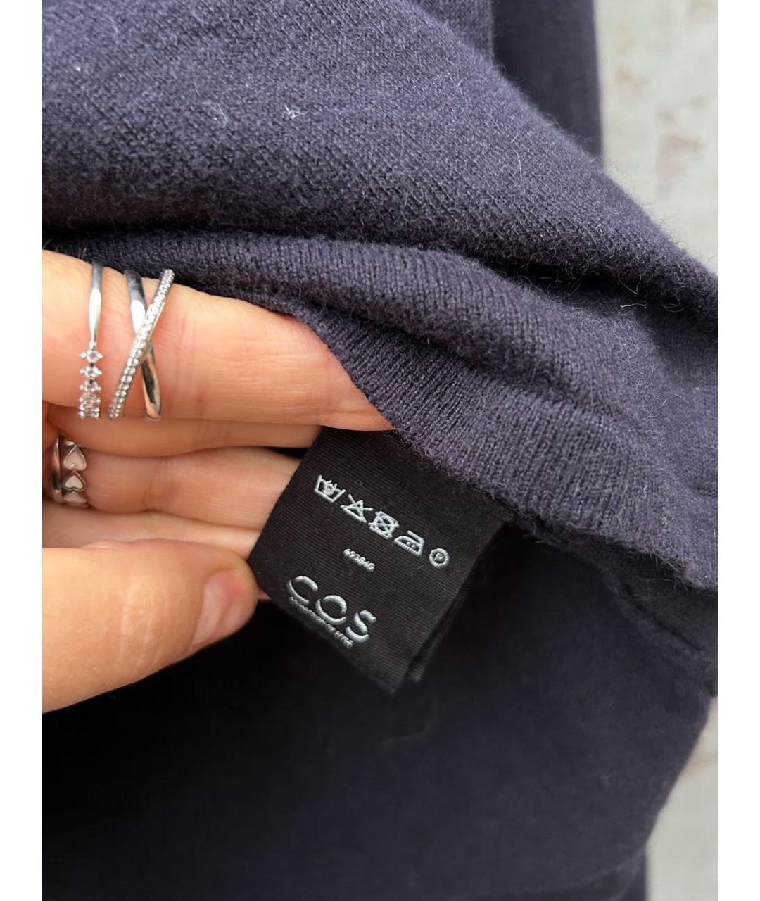 COS Темно-синий кашемировый джемпер / свитер, фото 3