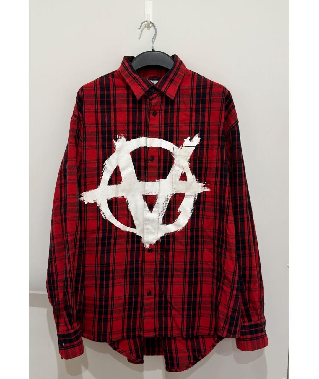 VETEMENTS Красная хлопковая рубашка, фото 2