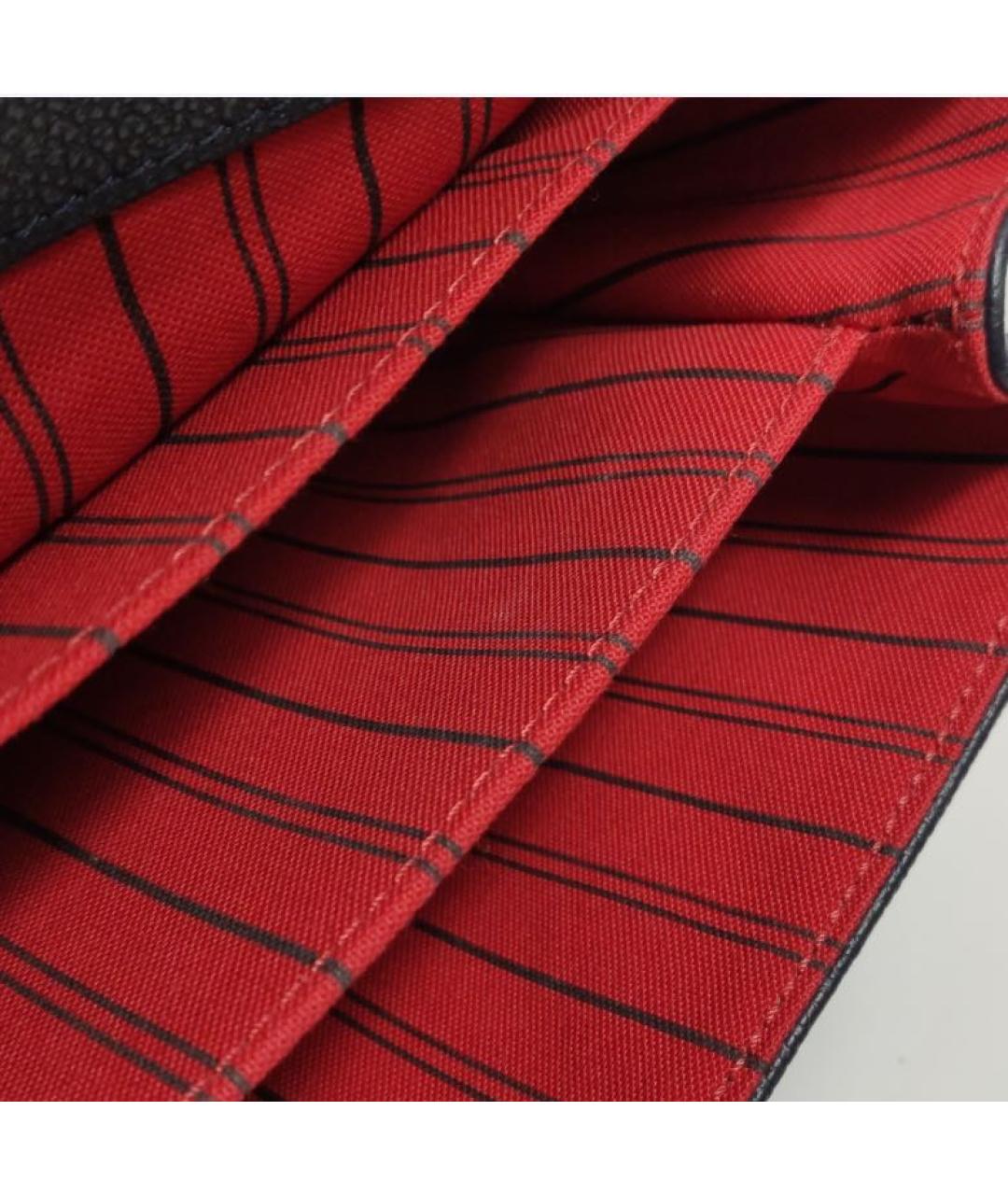 LOUIS VUITTON Черная кожаная сумка с короткими ручками, фото 7