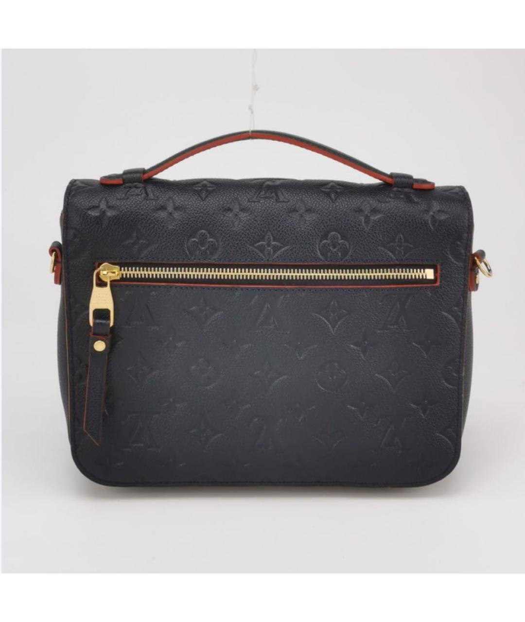 LOUIS VUITTON Черная кожаная сумка с короткими ручками, фото 3