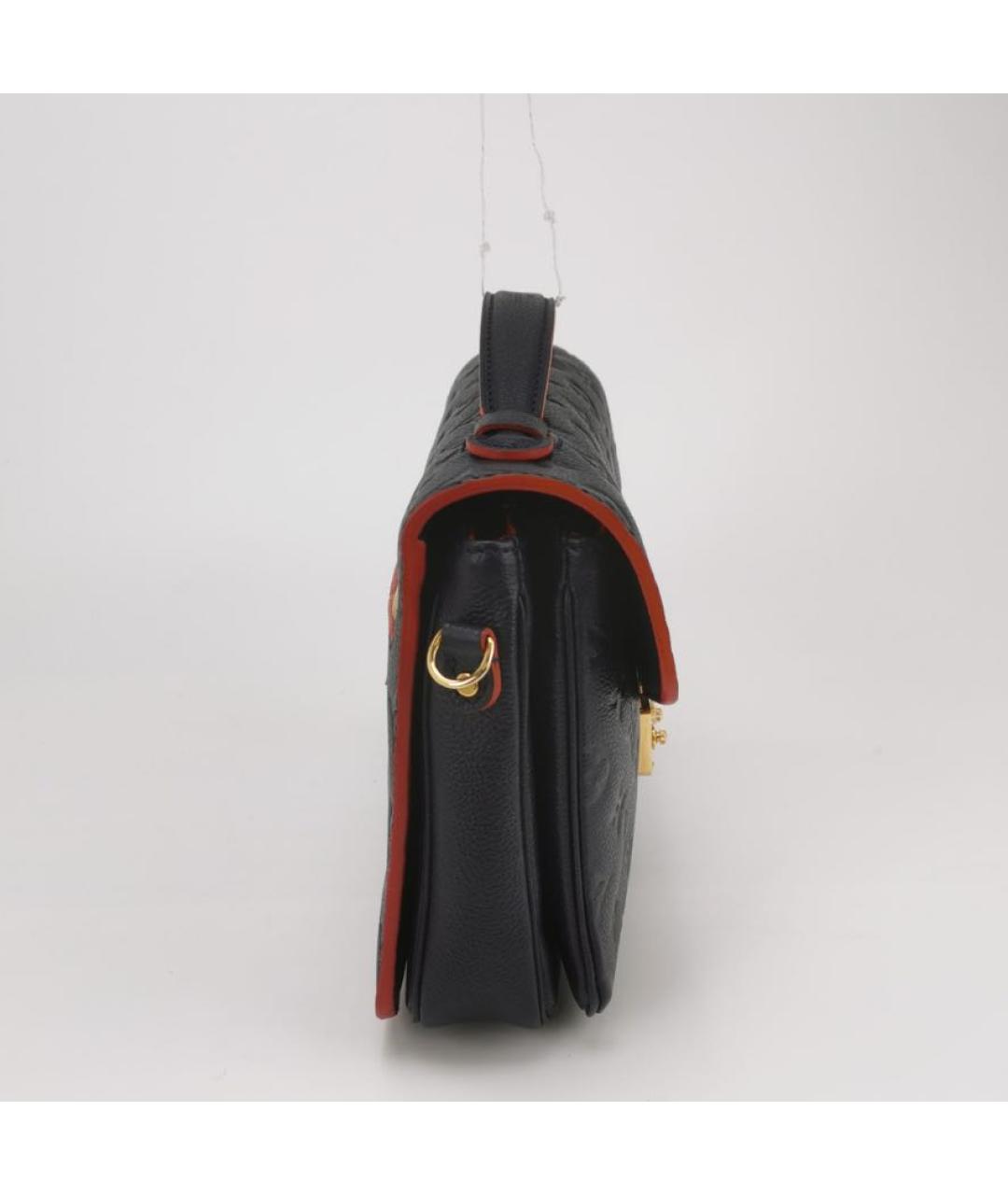 LOUIS VUITTON Черная кожаная сумка с короткими ручками, фото 2