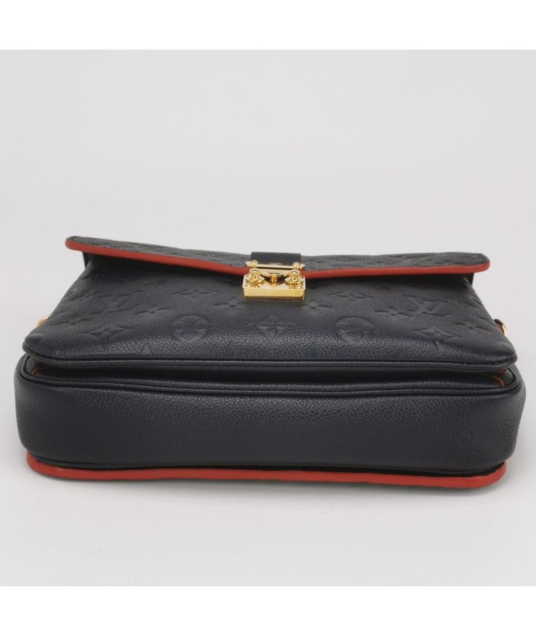 LOUIS VUITTON Черная кожаная сумка с короткими ручками, фото 5