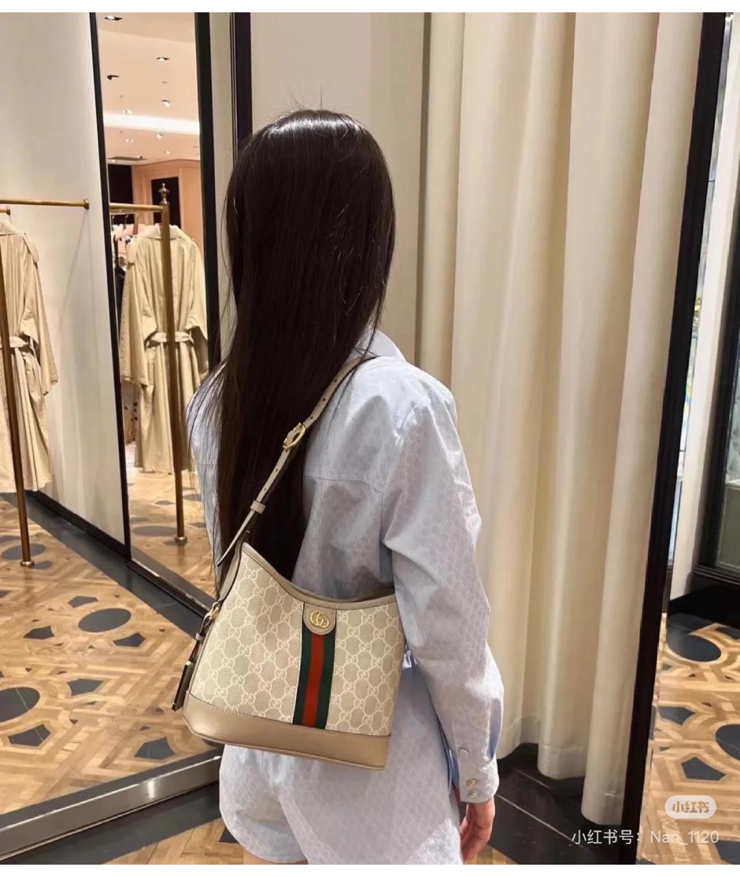 GUCCI Белая сумка через плечо, фото 6