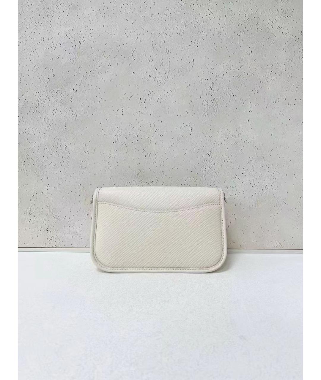 LOUIS VUITTON Бежевая кожаная сумка через плечо, фото 2