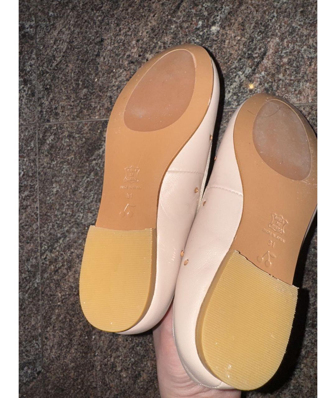 BONPOINT Розовые кожаные балетки, фото 5