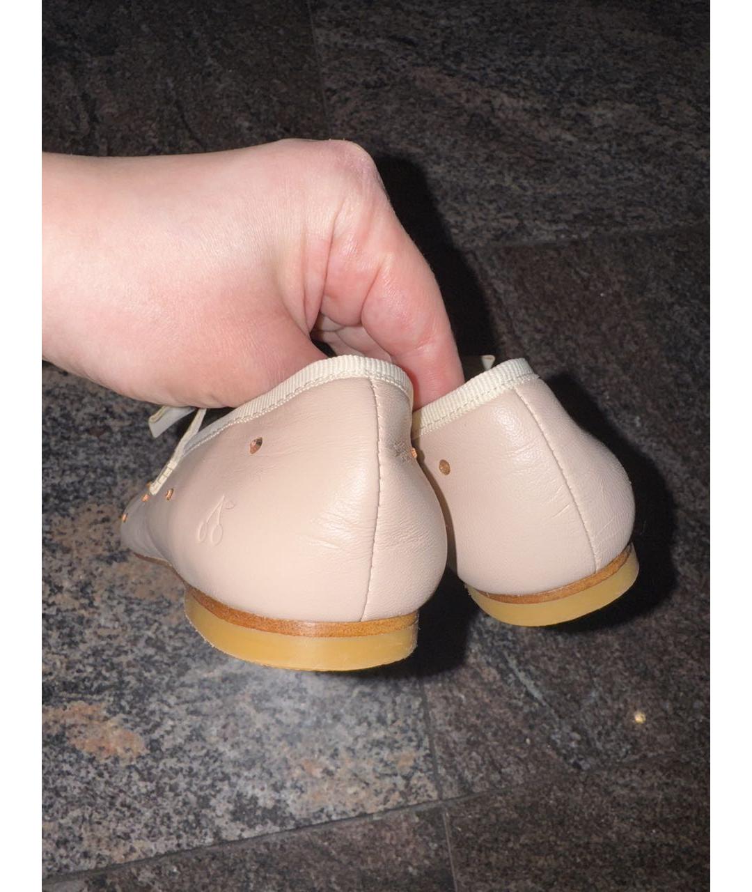 BONPOINT Розовые кожаные балетки, фото 4