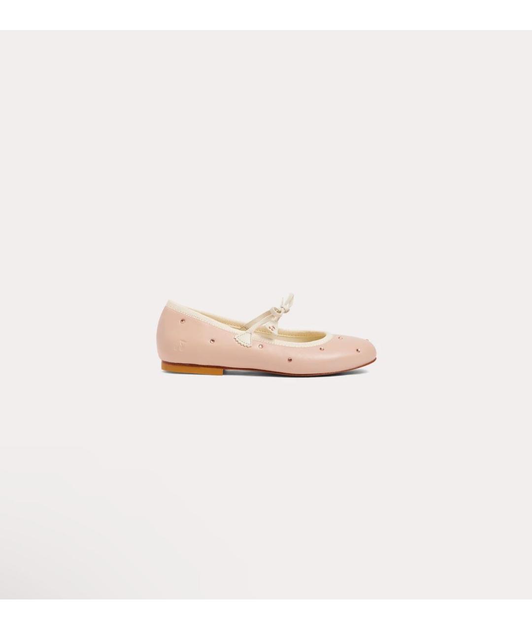 BONPOINT Розовые кожаные балетки, фото 6