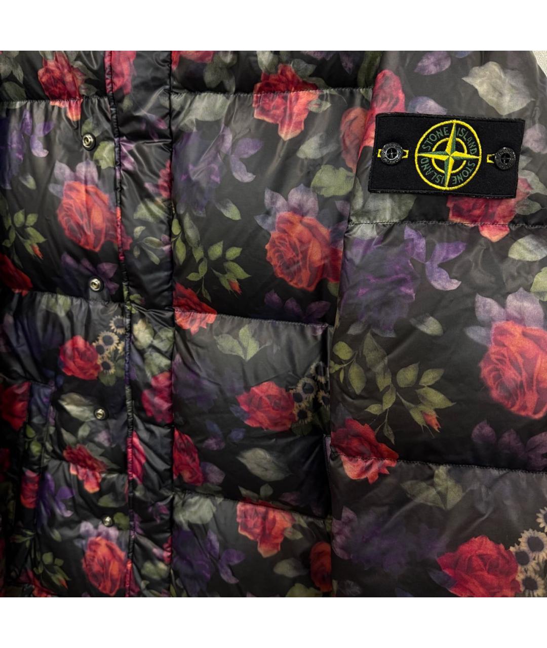 STONE ISLAND Черный пуховик, фото 4