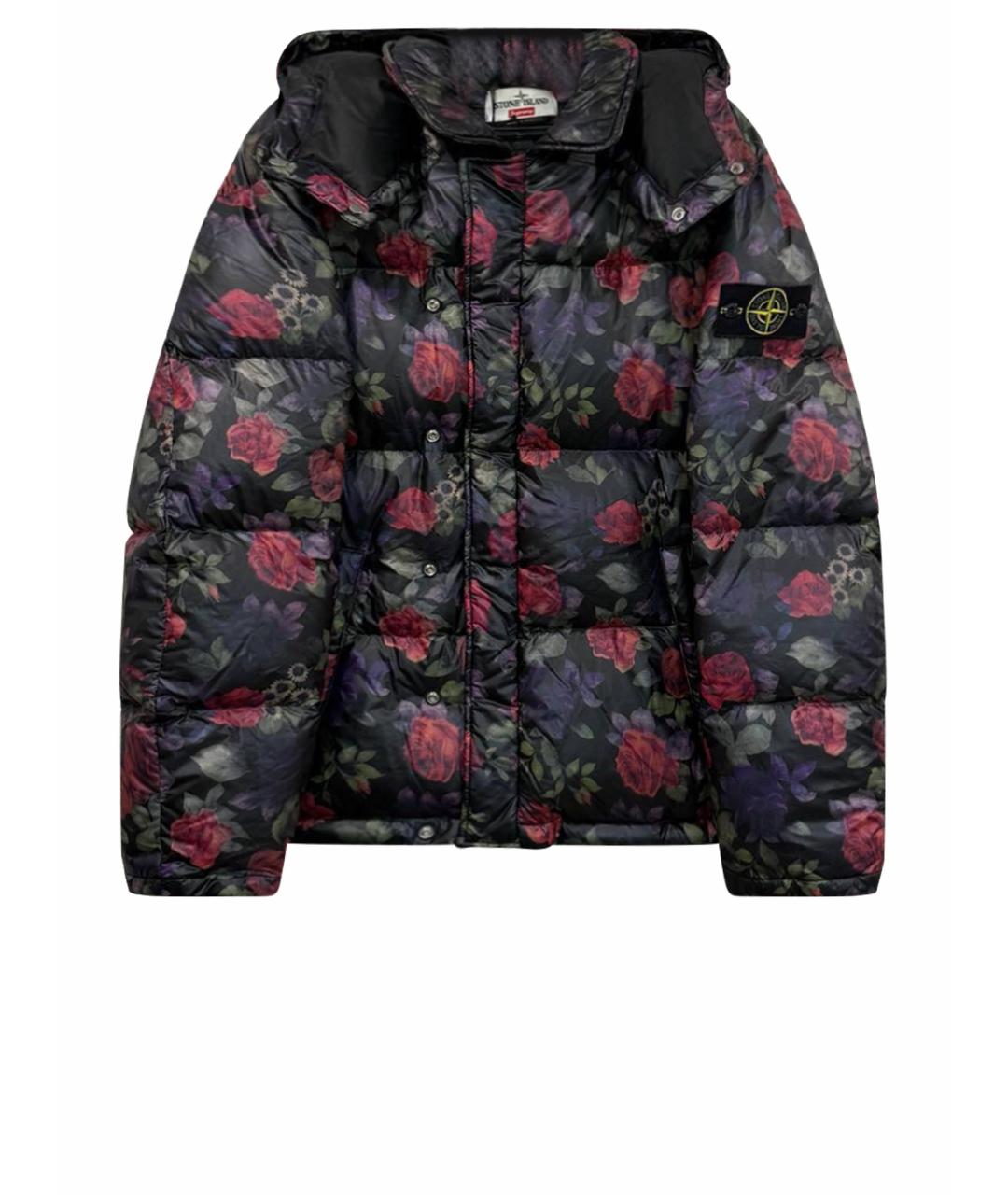 STONE ISLAND Черный пуховик, фото 1