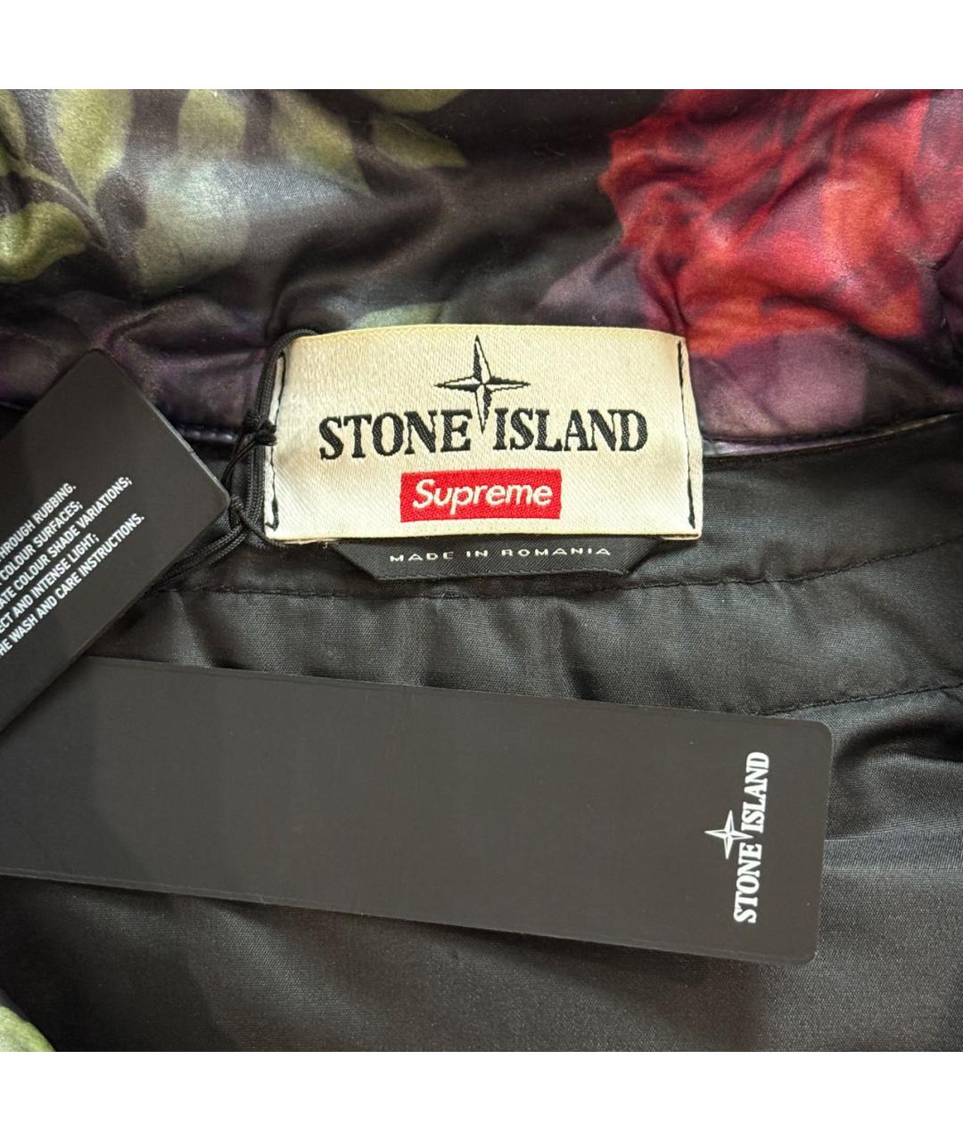 STONE ISLAND Черный пуховик, фото 3