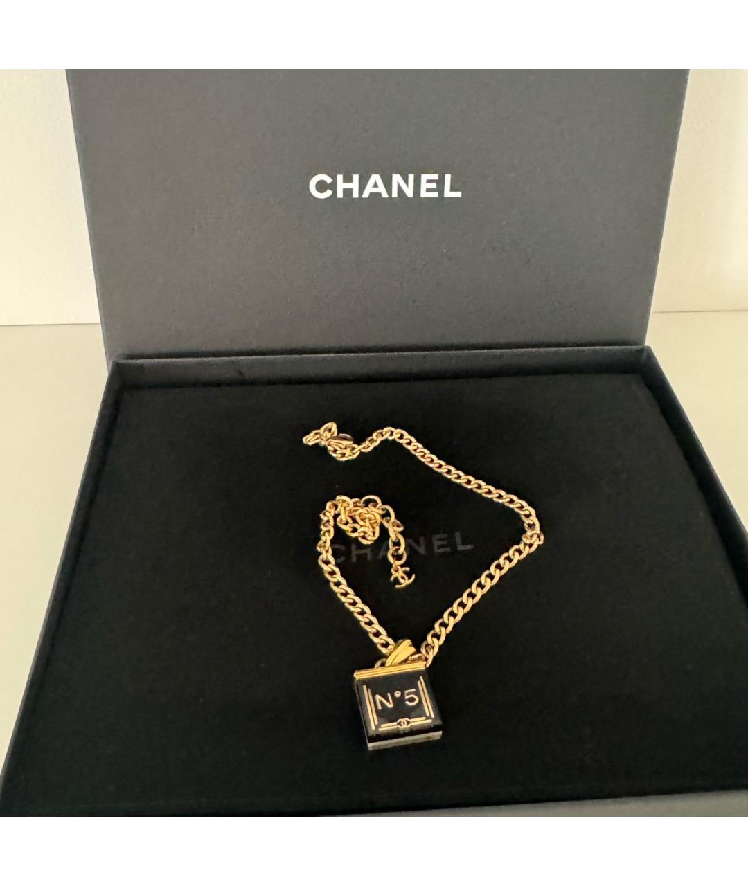 CHANEL Черная металлическая подвеска, фото 5