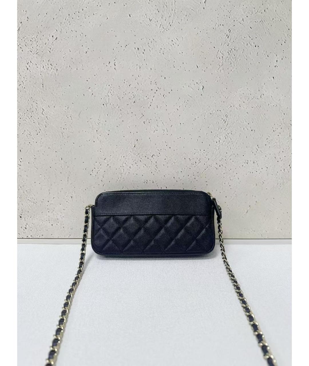 CHANEL Черная кожаная сумка через плечо, фото 2