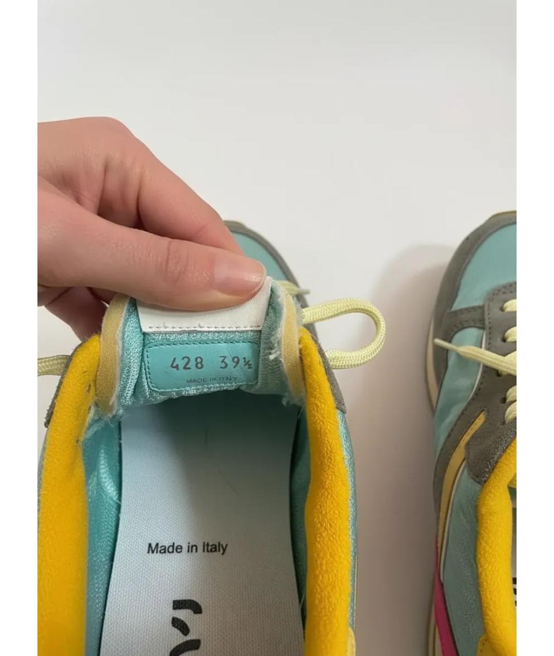 MIU MIU Голубые текстильные кеды, фото 8