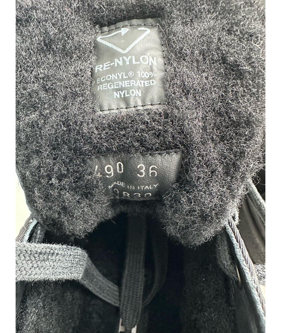 PRADA Черные текстильные ботинки, фото 7