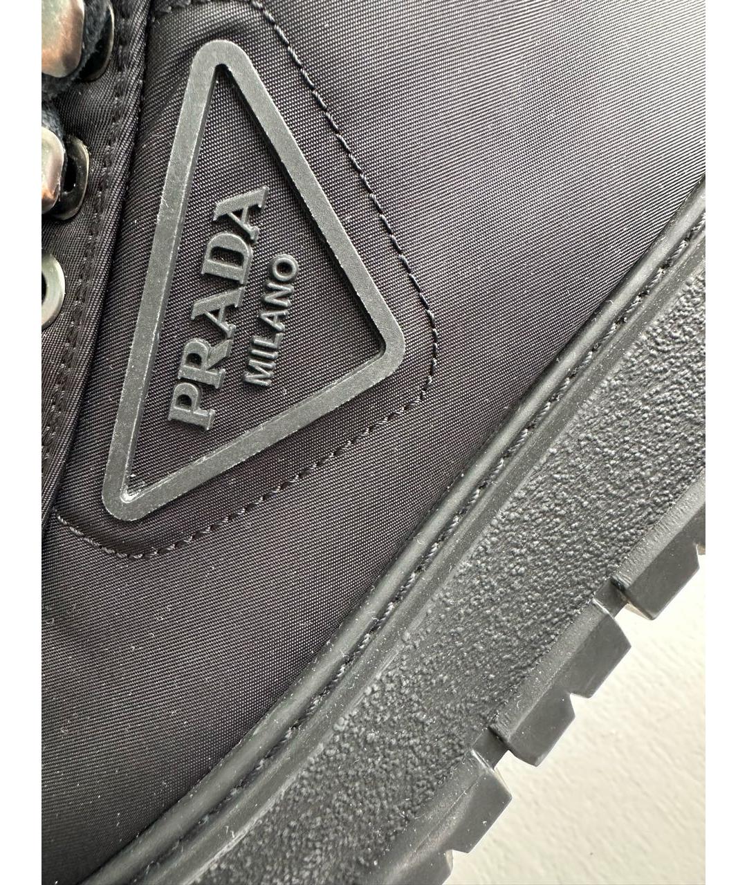PRADA Черные текстильные ботинки, фото 6