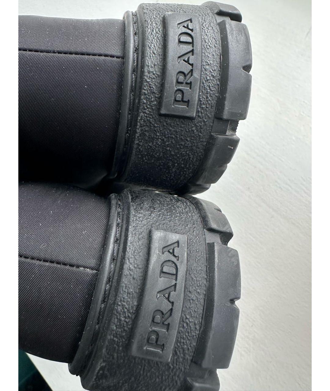 PRADA Черные текстильные ботинки, фото 5