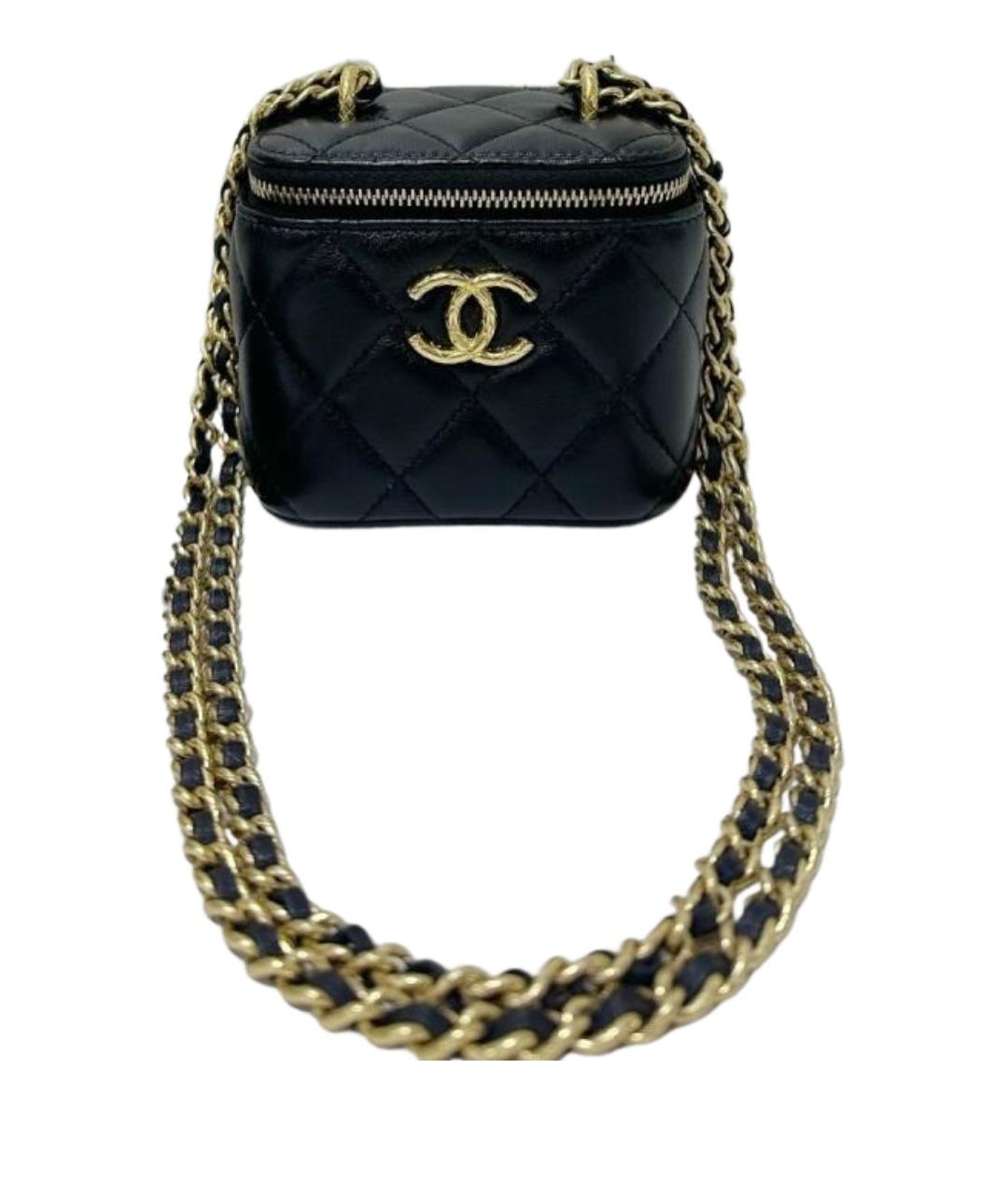 CHANEL Черная кожаная сумка через плечо, фото 1