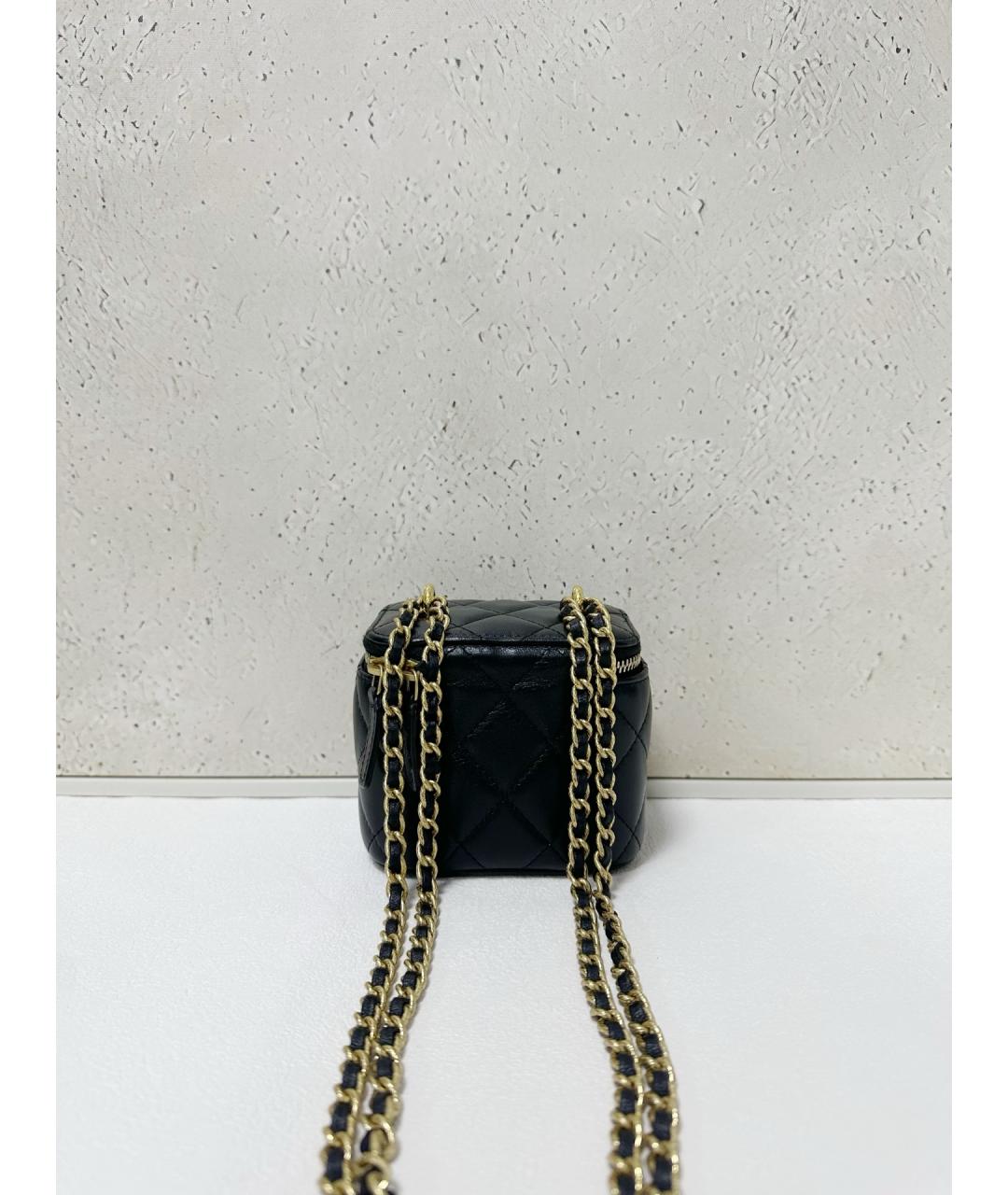 CHANEL Черная кожаная сумка через плечо, фото 2