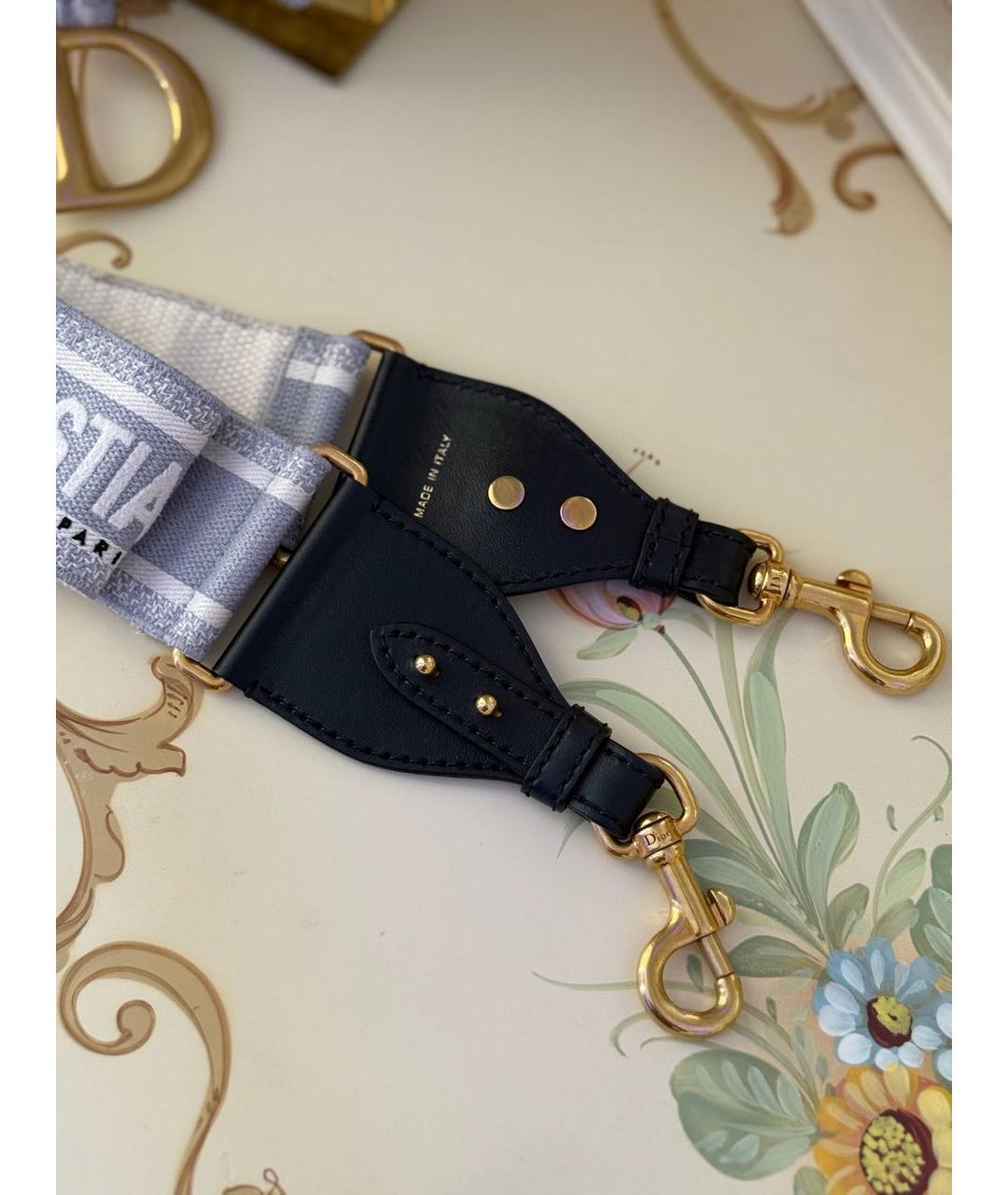 CHRISTIAN DIOR Серая тканевая сумка с короткими ручками, фото 8