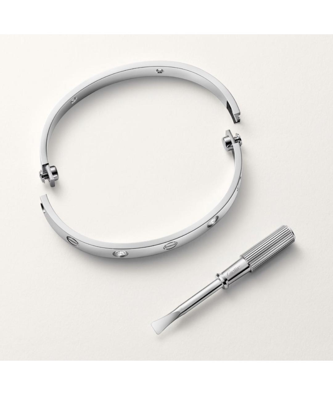 CARTIER Серебрянный браслет из белого золота, фото 3