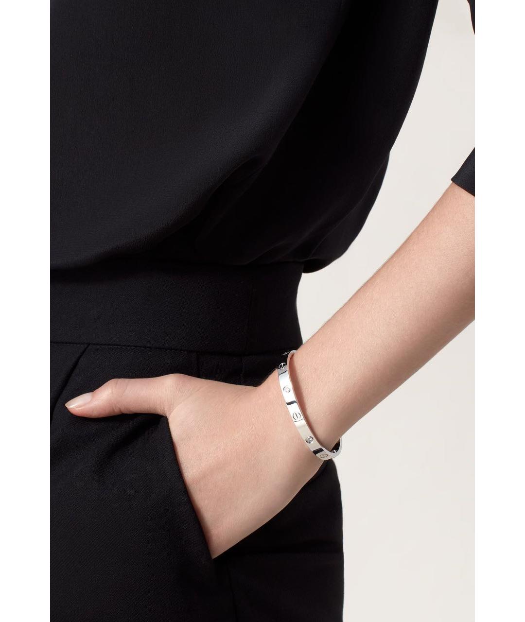 CARTIER Серебрянный браслет из белого золота, фото 5