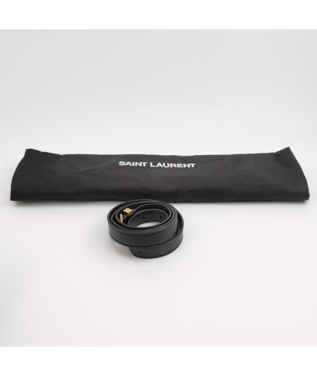 SAINT LAURENT Черная кожаная сумка через плечо, фото 6