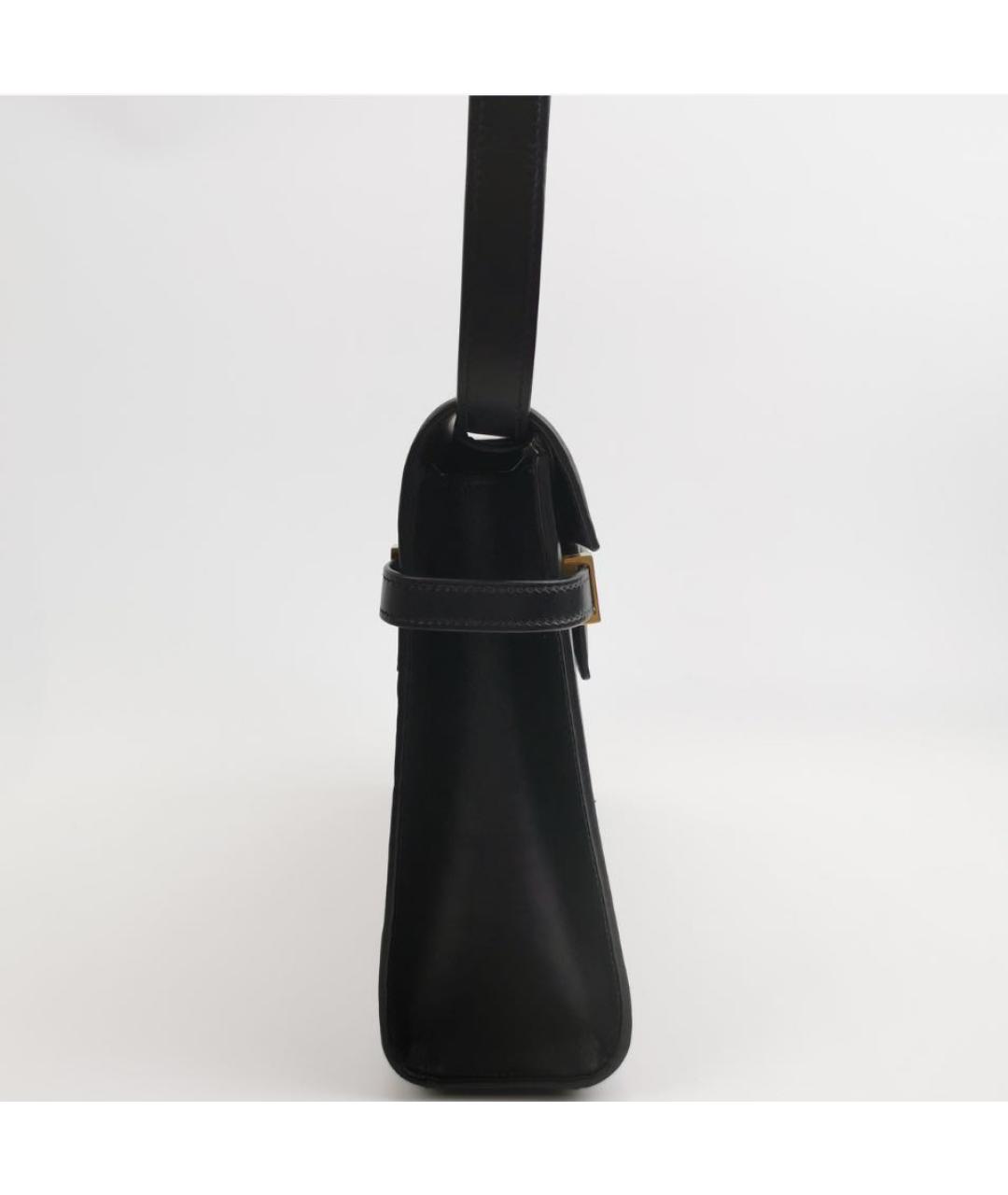SAINT LAURENT Черная кожаная сумка через плечо, фото 2